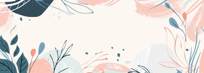 Abstract background with organic shapes and pastel colors