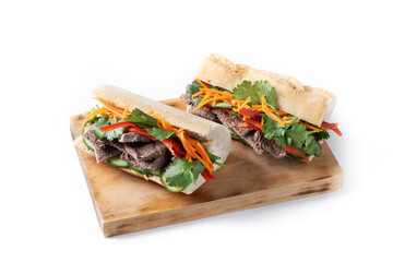 Vietnamese banh mi sandwich isolated on white background - 793753924