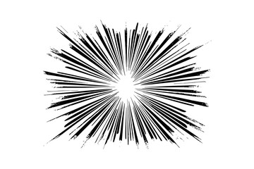 Black and White Radiating Sunburst . Vector illustration design.