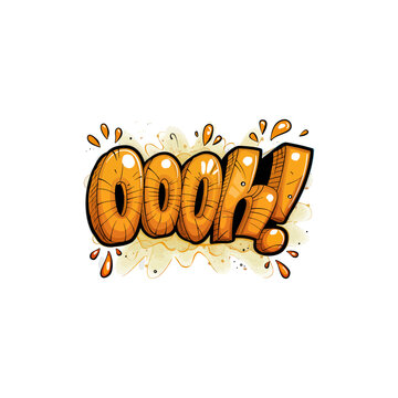 Comic Style Exclamation 'Oooh!' Word Art. Vector illustration design.