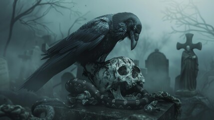 Fototapeta premium Raven: Mystery of the Skies