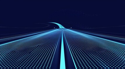 highway road, dot halftone blue colors pattern gradient texture