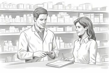 A clinical pharmacist reviewing medication regimens and counseling patients on proper use