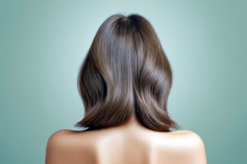 Fototapeta premium woman with hair care back view