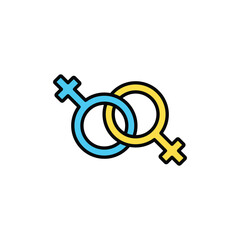 Homosexual icon design with white background stock illustration