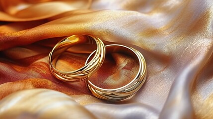 wedding rings abstract background top view Generative AI - obrazy, fototapety, plakaty