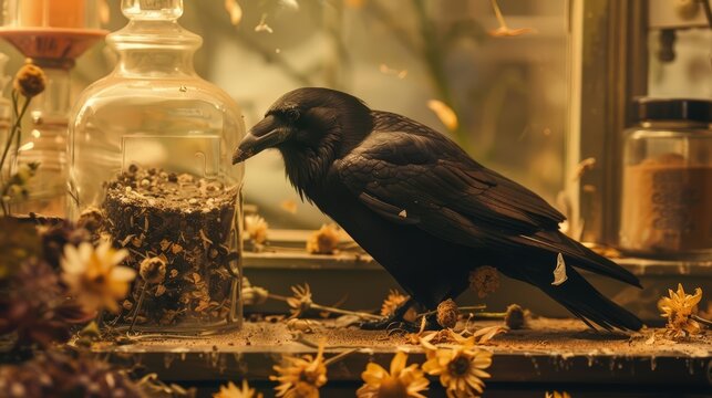 Imagine a world where curious crows, with their knack for tool use, become experts at operating miniaturized grinders, freshly preparing fragrant spices for every culinary creation