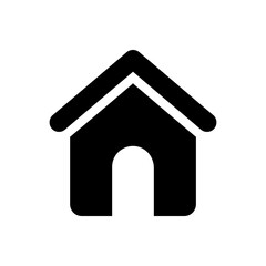 House style vector icons or home buttons isolated on a blank background. Editable and color-changing.