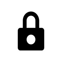 Locked padlock style vector icons isolated on a blank background. Editable and color-changing.
