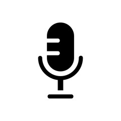 Microphone or podcat style vector icons isolated on a blank background. Editable and color-changing.