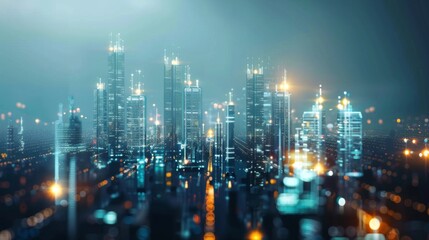 A futuristic city skyline symbolizing technological advancements and the evolution of modern business landscapes.