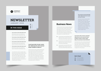 Business Newsletter Design, A4 Newsletter template, Annual Report Design