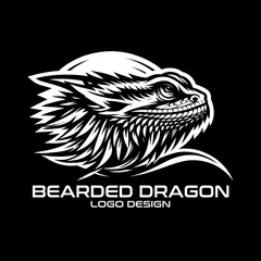 Bearded Dragon Vector Logo Design