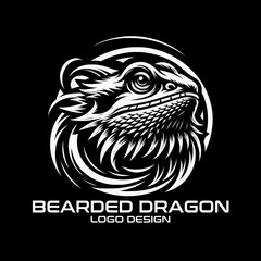 Bearded Dragon Vector Logo Design