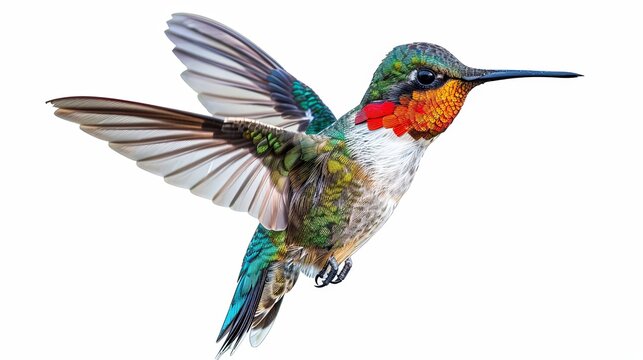 recommend clip art: Clipart of beautiful hummingbird design in multicolor watercolor style flying
