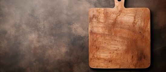 Wooden cutting board on table