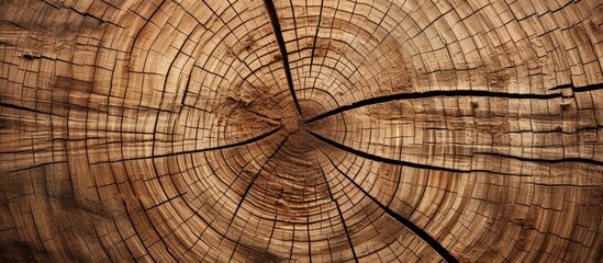 A tree trunk with visible growth rings