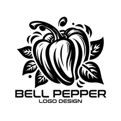 Bell Pepper Vector Logo Design