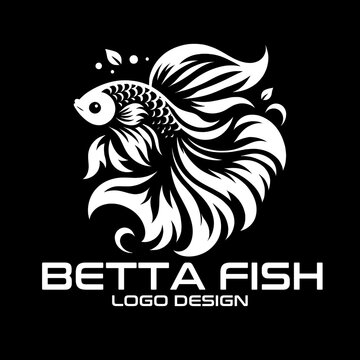 Betta Fish Vector Logo Design