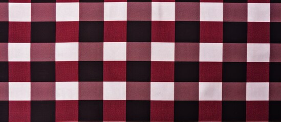 Close up of red and black plaid textile
