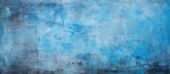 Obraz premium Blue and black abstract art with white border