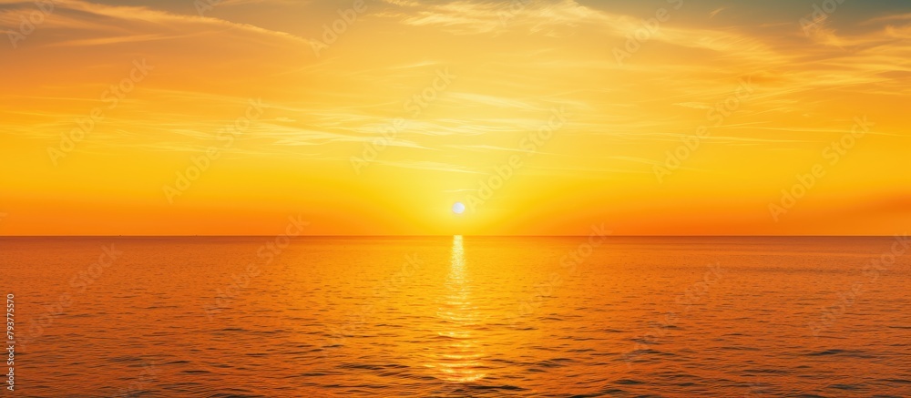 Poster Sunset Glow on Ocean Horizon