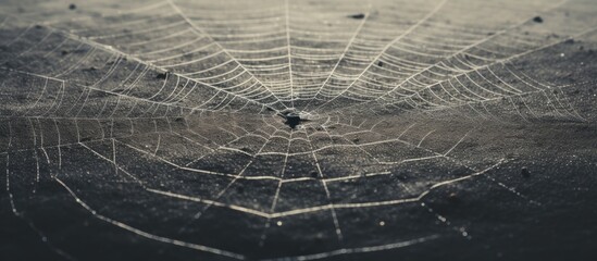 Spider web with spider - obrazy, fototapety, plakaty