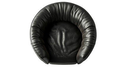 Elegant Leather Armchair on the transparent background, PNG Format