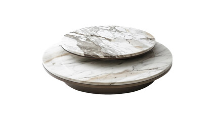 Elegant Marble Coffee Table on the transparent background, PNG Format