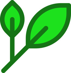 Vegan diet green bud icon clip art isolated 