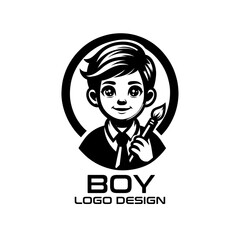 Boy Vector Logo Design