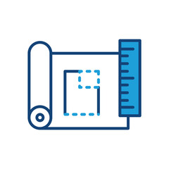 architectural building layout icon vector design illustration template in trendy style