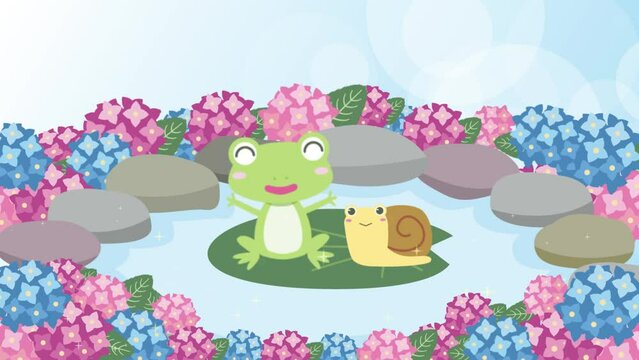 梅雨時期の紫陽花