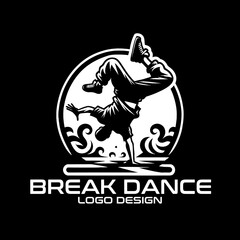 Break Dance Vector Logo Design