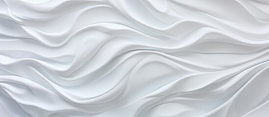 Close-up of a textured white wall with undulating design - obrazy, fototapety, plakaty