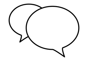 Icono negro de bocadillo o burbuja de hablar.