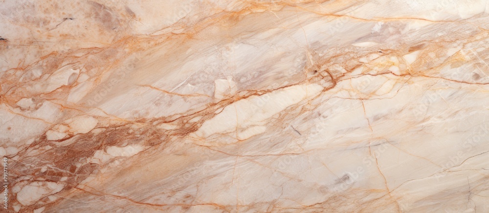 Canvas Prints Close up of intricate brown and white marble slab