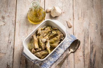 sauteed artichoke traditional italian recipe - 793779939