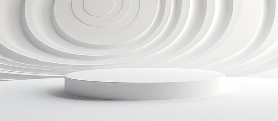 Fototapeta premium White Round Object on Plain Surface