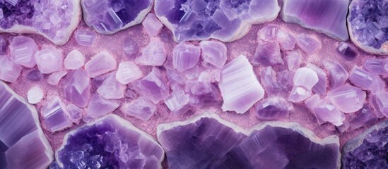 Purple and White Stone with Multiple Crystals
