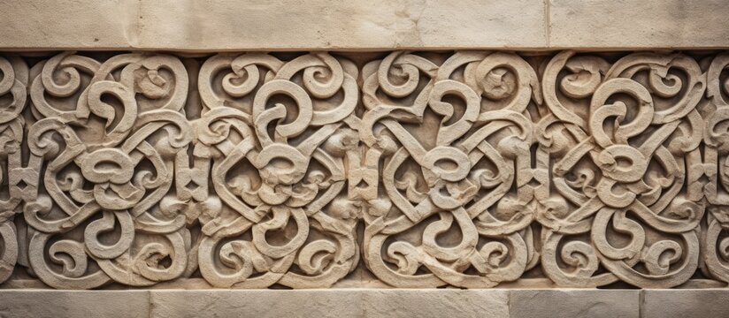 Stone carving detail on a wall