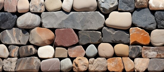 Rock wall with varied colors - obrazy, fototapety, plakaty