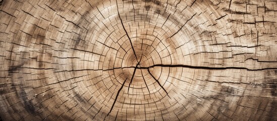 A tree trunk revealed by a cross-section view
