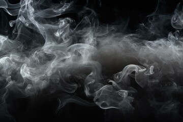 b'Smoke rising against black background'