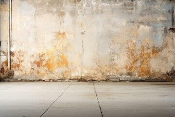 b'old worn out concrete wall with water stains'