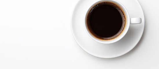 Coffee cup saucer white table