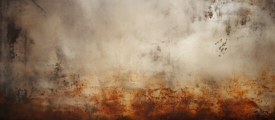 Rusted wall painting against sky background
