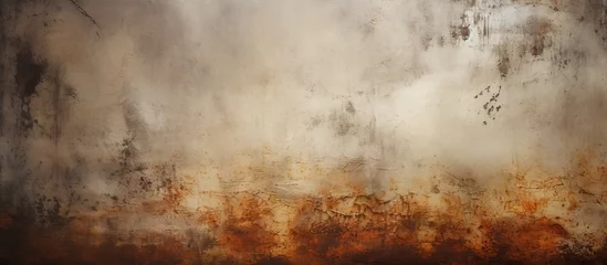 Fotobehang Rusted wall painting against sky background © Ilgun