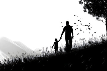 Happy Father's day illustration background, 