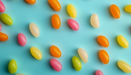 色とりどりのジェリービーンズ　AI